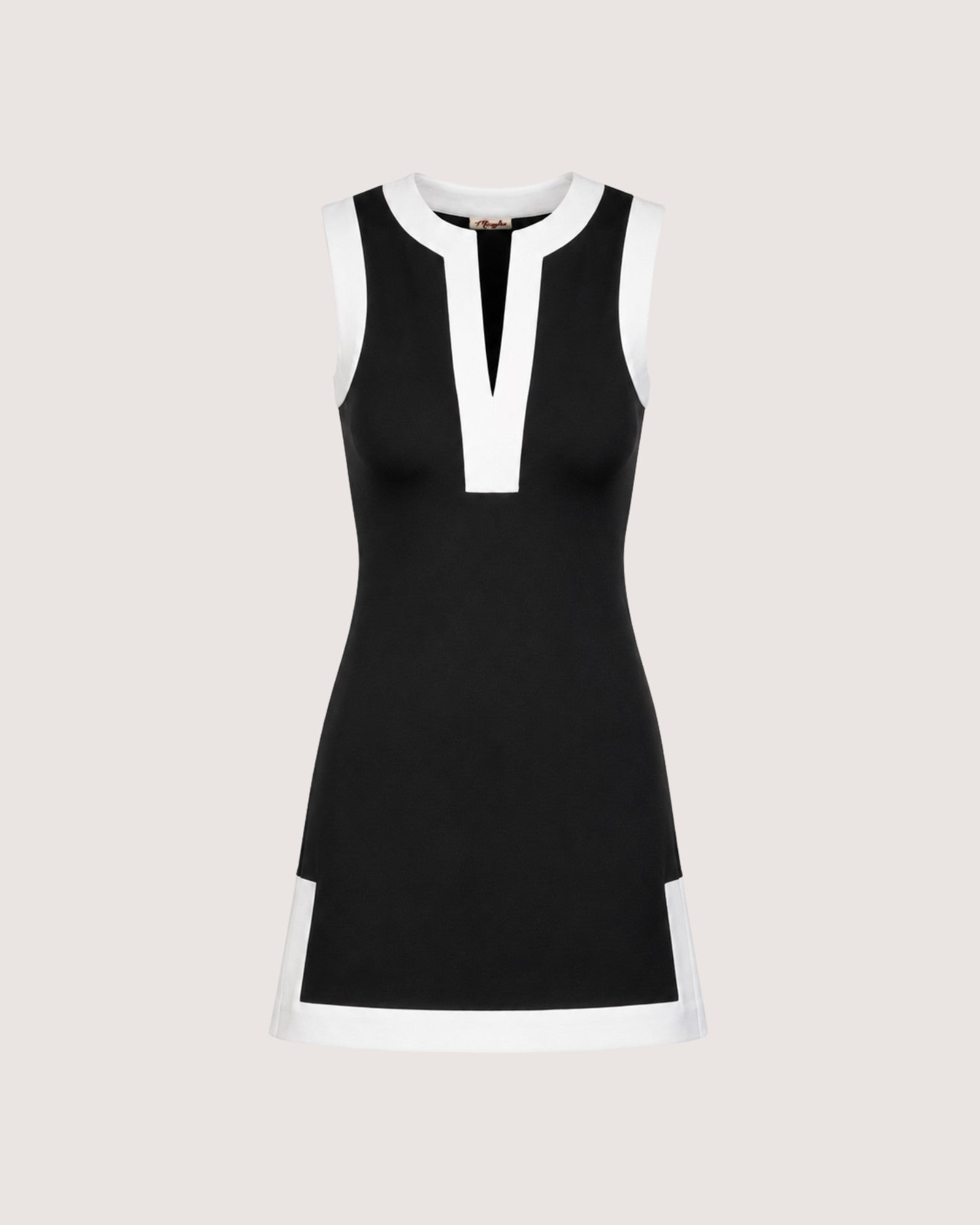 black and white shift dress & Checked I Am Kryol style fabric Sport Shift Dress with Bike