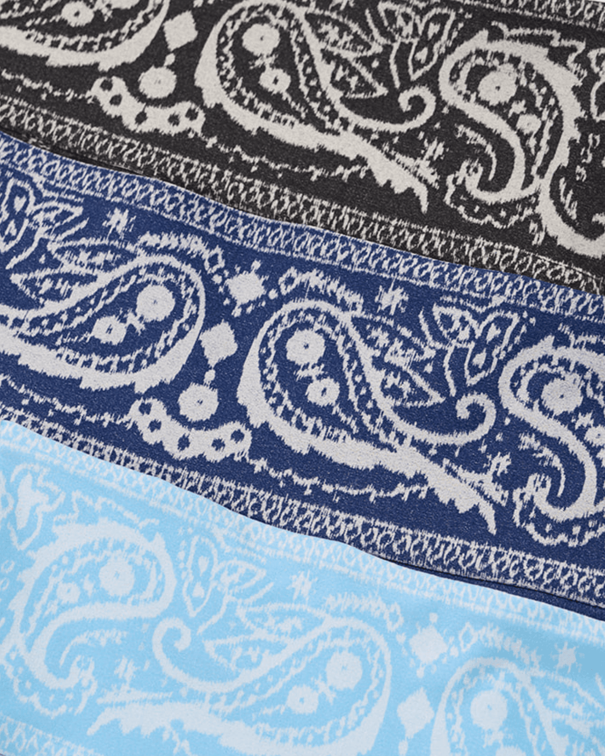 hand drawn bandana print waistbands